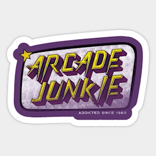 Arcade junkie. addicted since 1980 Sticker